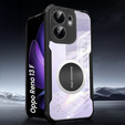 Tok Oppo Reno 13F / Oppo Reno 13FS, mágneses lemezzel, átlátszó / fekete