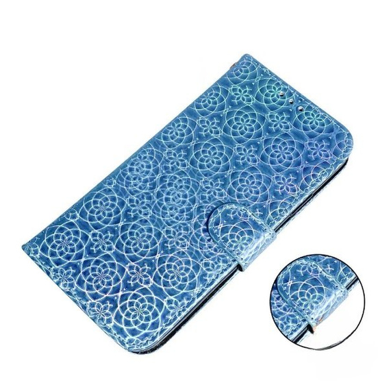 Pattintható tok a Oppo A17, Wallet mandala, kék