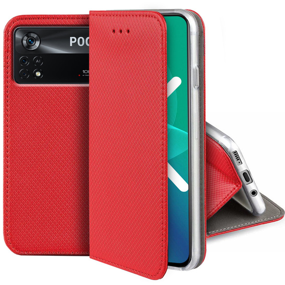 Pattintható tok a Xiaomi Poco X4 Pro 5G, Wallet Smart Magnet, kék