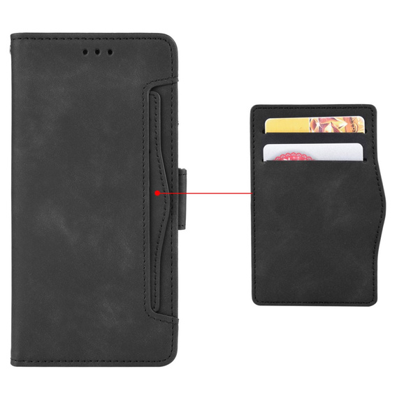 Pattintható tok a Realme C61, Card Slot, fekete