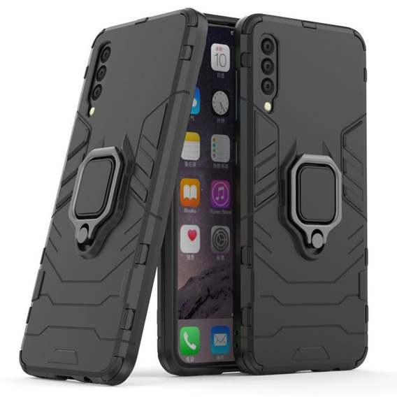 Telefontok a Samsung Galaxy A50, Kickstand Ring, fekete