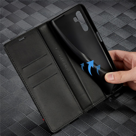 LC.IMEEKE pántos tok Samsung Galaxy A17 5G, szénszálas, fekete