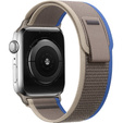 Pasek nylonowy do Apple Watch 1/2/3/4/5/6/7/8/SE/ULTRA 42/44/45/49mm, Szary / Niebieski