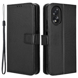 Pattintható tok a Oppo A38 4G / Oppo A18 4G, Wallet Smart Magnet, fekete