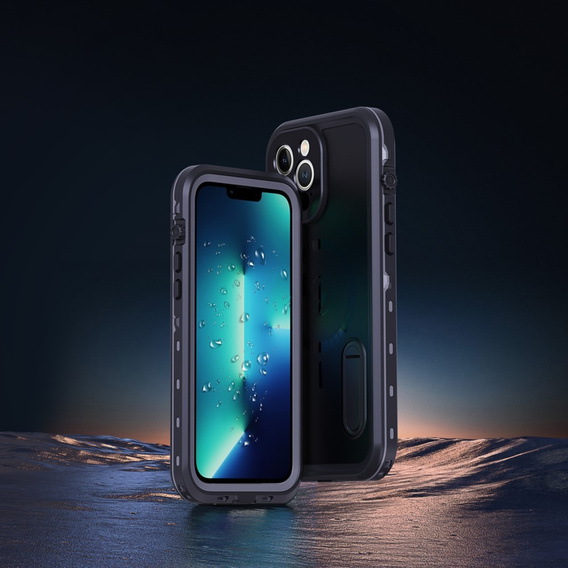Vízálló tok iPhone 13 Pro Max, Redpepper, MagSafe-hoz, fekete