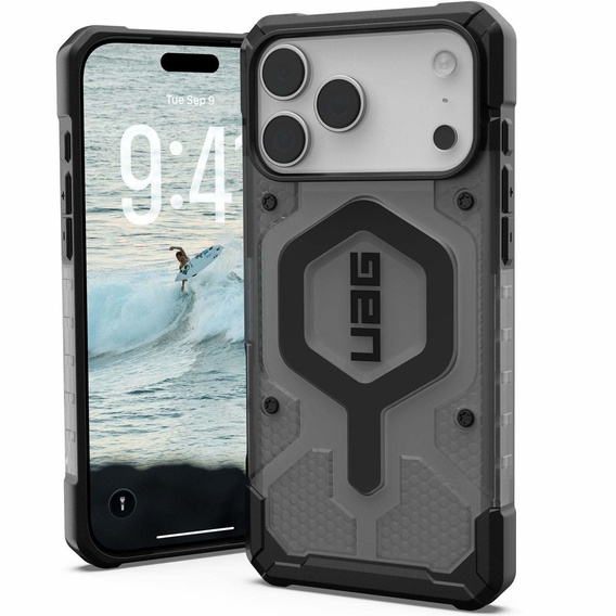 Urban Armor Gear tok iPhone 17 Pro Max készülékhez, Pathfinder MagSafe, Ash/Fekete