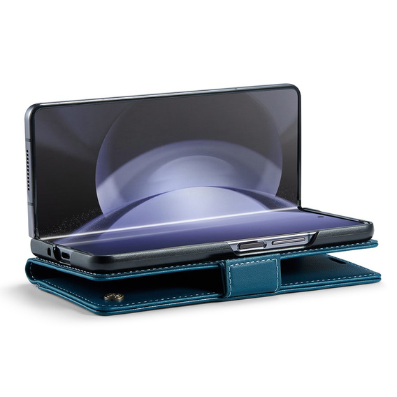 CASEME flip tok Samsung Galaxy Z Fold6 5G, Litchi Wallet, kék