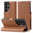 Bőr tok Samsung Galaxy S24 Ultra-hoz, ERBORD LeatherWallet, barna