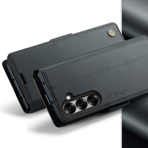 CASEME Litchi pénztárca flip tok Samsung Galaxy Z Fold7 5G számára
