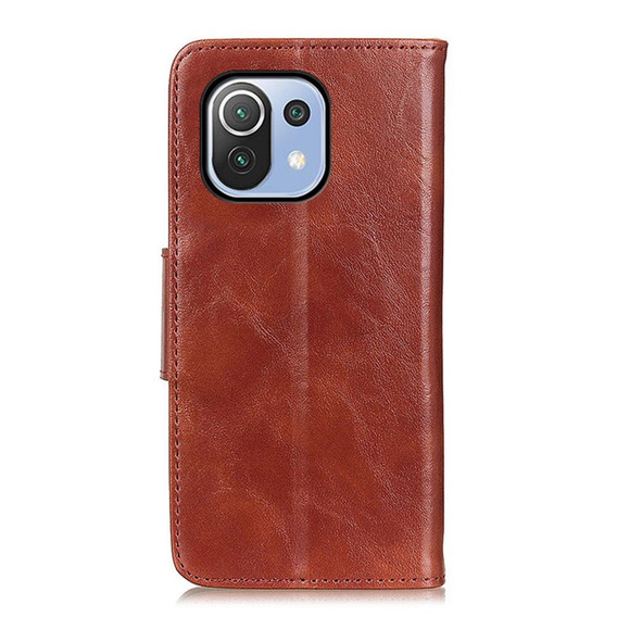 Pattintható tok a Xiaomi Mi 11 Lite / Mi 11 Lite 5G / 11 Lite 5G NE, Wallet, barna