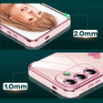 Telefontok a Samsung Galaxy S25 FE, Electro heart, rózsaszín rose gold