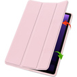 Tok Samsung Galaxy Tab S10 FE+ Plus, Smartcase tolltartóval, rózsaszín