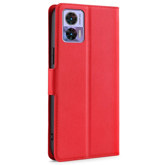 Pattintható tok a Motorola Edge 30 Neo 5G, Wallet Thin Magnet, piros
