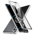 Tok Samsung Galaxy S23, Magnetic Dual Glass, ezüst
