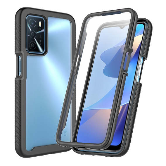 Tok Oppo A16 / A16s / A54s készülékhez, Shockproof, fóliával, kék