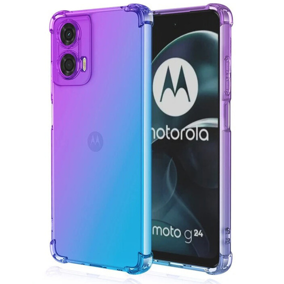 Tok Motorola Moto G24 / G24 Power / G04, Gradient Dropproof, Lila / kék