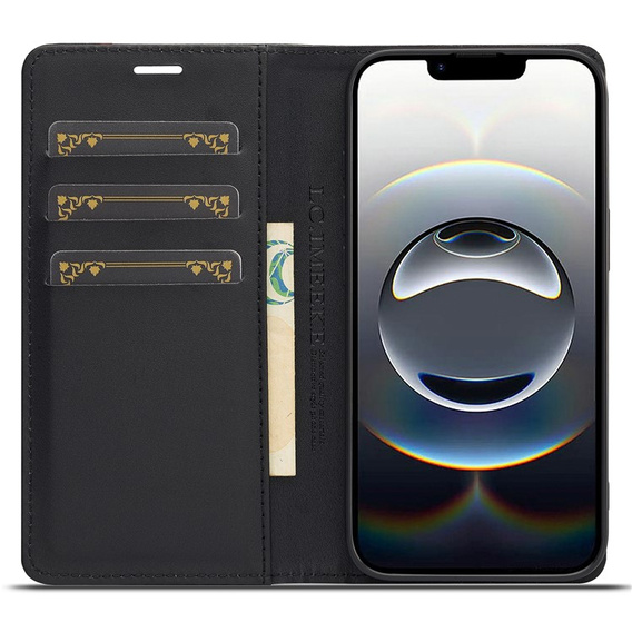 Pattintható tok a iPhone 16e, Carbon LC.IMEEKE, fekete