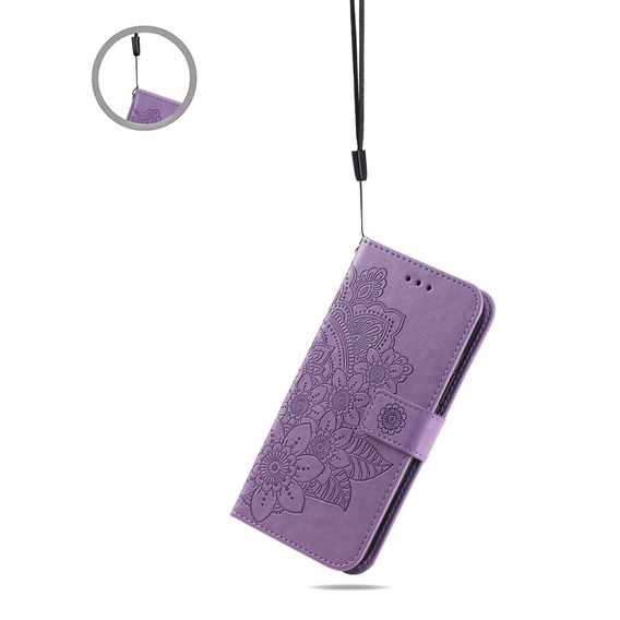Pattintható tok a Xiaomi Redmi 13C / Poco C65, Mandala Flower, lila