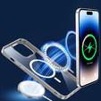 Telefontok a iPhone 14 Pro, ERBORD Hybrid MagSafe Case, ezüst