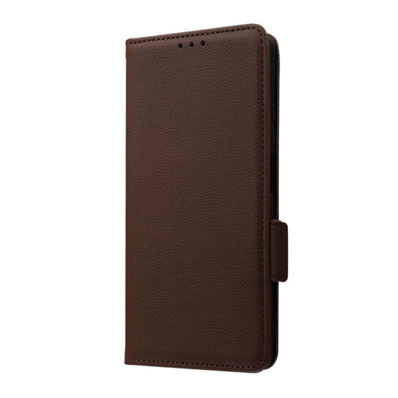 Pattintható tok a Xiaomi Redmi Note 12 5G / POCO X5 5G, Wallet Litchi Magnet, barna
