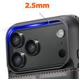 2 az 1-ben flip tok iPhone 17 Pro-hoz, SUTENI, MagSafe, fekete
