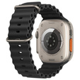 Pasek Silikonowy Ocean do Apple Watch 1/2/3/4/5/6/7/8/SE/ULTRA 42/44/45/49MM, Czarny