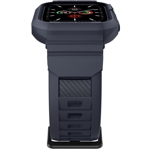 Spigen tok és szíj az Apple Watch 4/5/6/7/8/9/SE 44/45 mm-es modellekhez, Rugged Armor Pro charcoal grey
