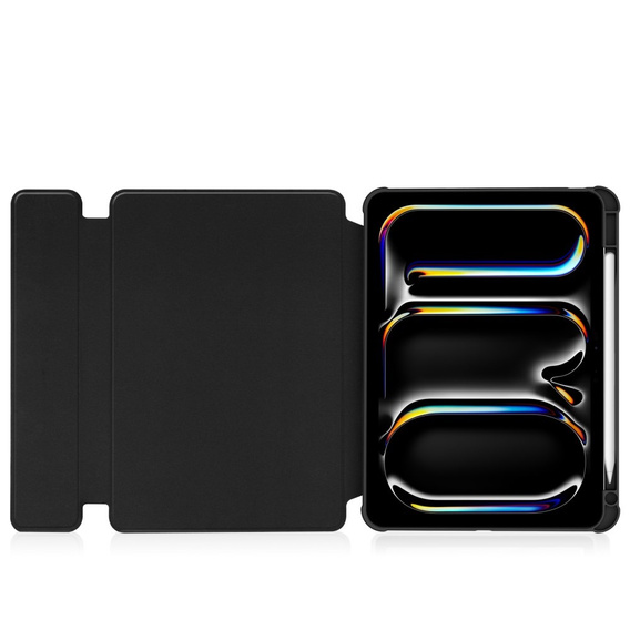 Billentyűzet tok iPad Pro 11" 2024 (5 gen.), Rotary 360° Leather, fekete