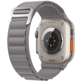 Nylon szíj Apple Watch 1/2/3/4/4/5/6/7/8/SE/ULTRA 42/44/45/45/49mm, szürke