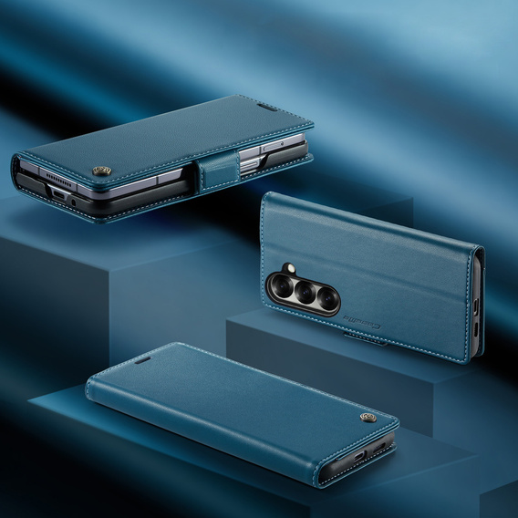 CASEME Litchi pénztárca flip tok Samsung Galaxy Z Fold7 5G számára