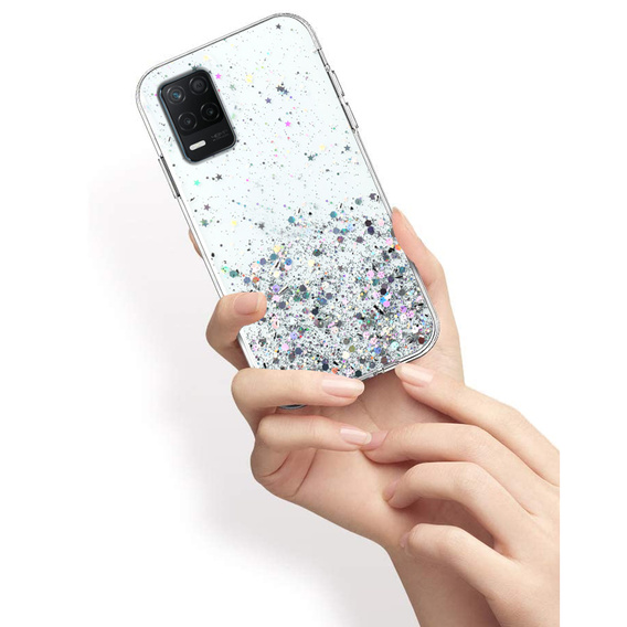 Telefontok a Realme 8 5G, Glittery, átlátszó