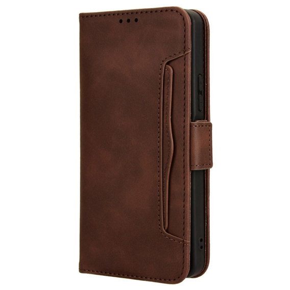 Pattintható tok a Xiaomi Redmi A3, Card Slot, barna