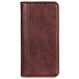 Telefontok a Motorola Moto G24 / G24 Power / G04, Wallet Litchi Leather, barna