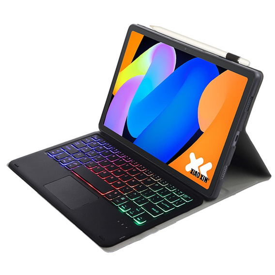 Bluetooth Touchpad megvilágított billentyűzet tok Lenovo Idea Tab 11" 2025 TB336FU TB336ZU TB336FU, fekete