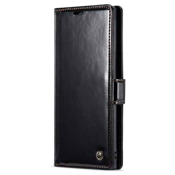 CASEME flip tok Samsung Galaxy Note 10 Plus, Waxy Textured, fekete