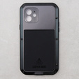 Love Mei Telefontok a iPhone 12, armored with glass, fekete
