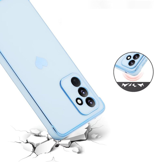 tok Samsung Galaxy A35 5G, Electro heart, kék + Full Glue Kerámiaüveg