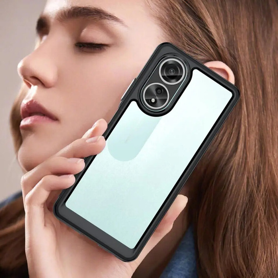 Telefontok a Oppo A58 4G, Fusion Hybrid, átlátszó / fekete