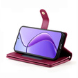 Pattintható tok a Realme 14 Pro+ 5G, Wallet Zipper Pocket, piros