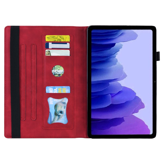 Tok Lenovo Tab P12, Classic, tolltartóval, piros