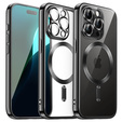 Tok iPhone 16 Pro-hoz, Electro MagSafe, fekete + üveg a képernyőhöz