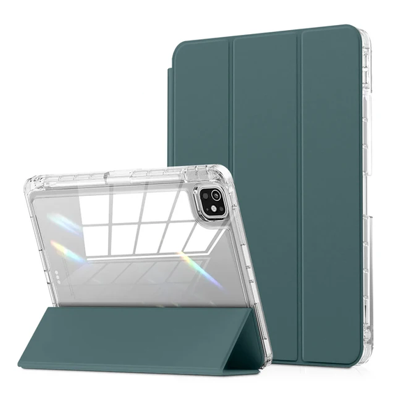 Tok Apple iPad Pro 13" 7 gen. 2024 (A2925, Smartcase Hybrid, tolltartó résszel, zöld