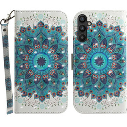 Pattintható tok a Samsung Galaxy A54 5G, Wallet mandala, fehér