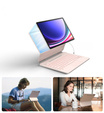 Billentyűzet tok Samsung Galaxy Tab S7+ / S7 FE / S9+ / S8+ / S9 FE+ / S10+, Dexnor Magnetic Keyboard Touchpad, rózsaszín