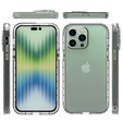 Tok iPhone 14 Pro készülékhez, Shockproof, fóliával, átlátszó