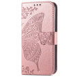 Pattintható tok a Samsung Galaxy A16, Butterfly, rózsaszín rose gold