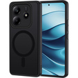 Tok Xiaomi Redmi Note 14 5G-hoz, MagSafe, ERBORD Matt Case, fekete + képernyőüveg
