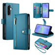 Pattintható tok a Samsung Galaxy A36 5G, Wallet Zipper Pocket, kék