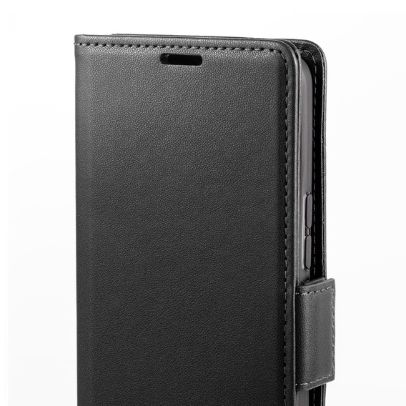 Tok Xiaomi Redmi Note 13 5G, ERBORD Glossy Litchi, pénztárca patenttal, fekete