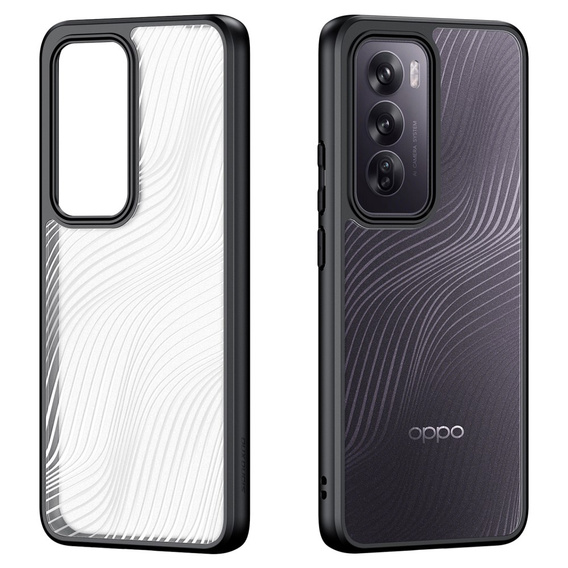 DuxDucis tok Oppo Reno 12, Aimo case, átlátszó / fekete